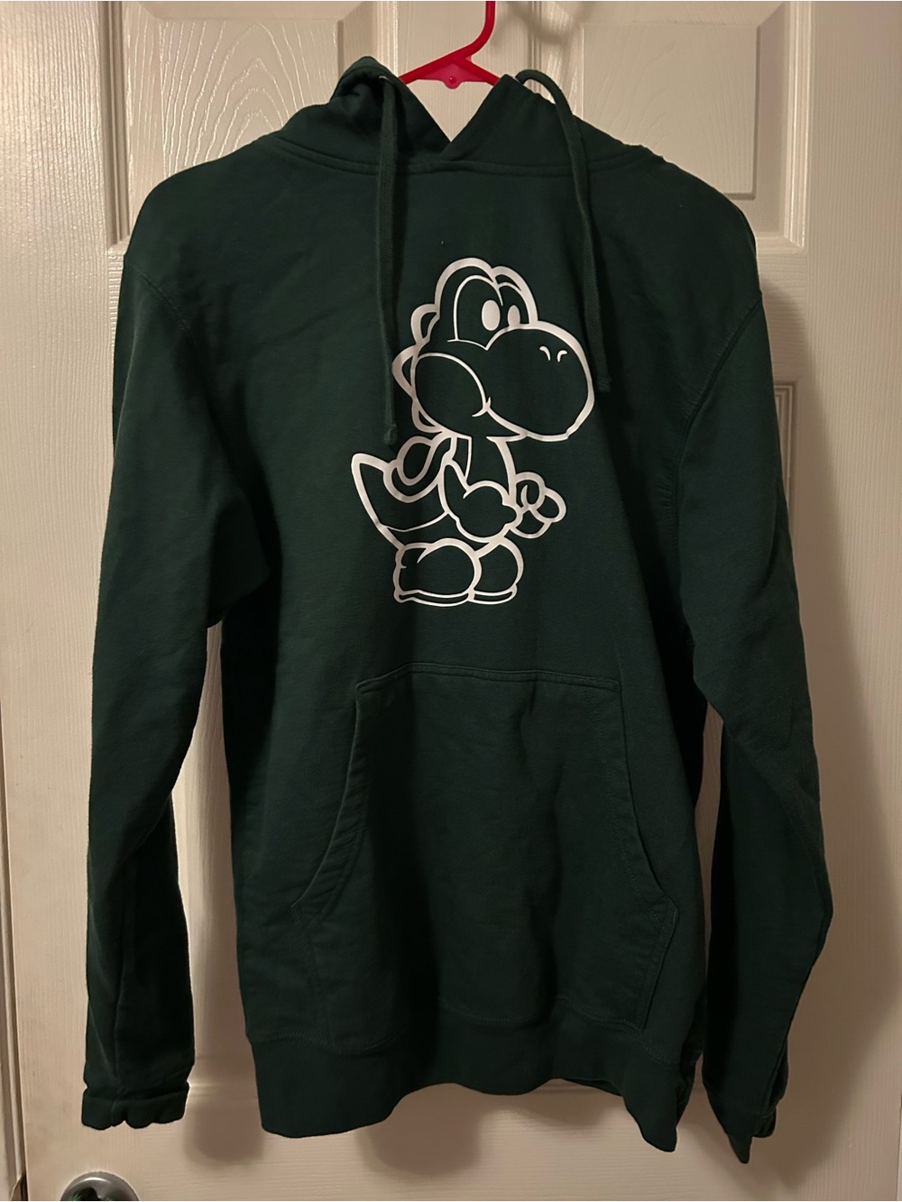 Nintendo Dark Green Hoodie with White Yoshi Graphic
